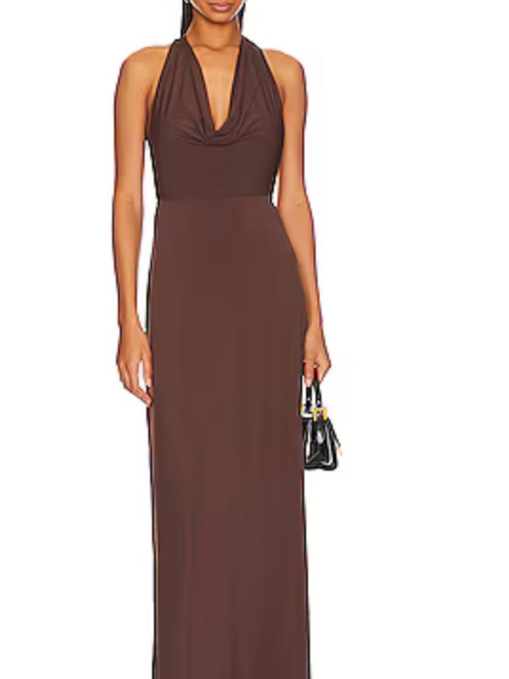 WeWoreWhat Brown Halter Maxi Dress